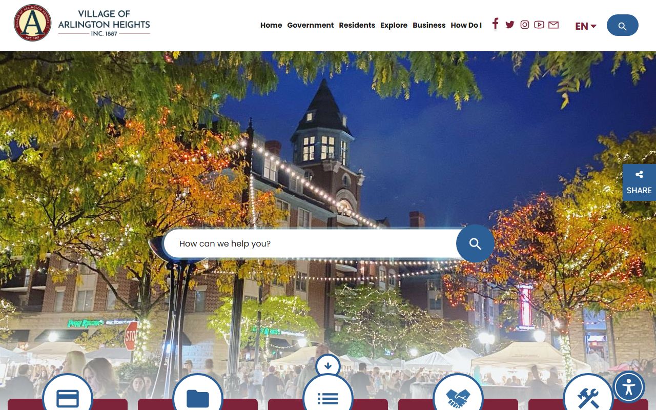 Village of Arlington Heights website for public records