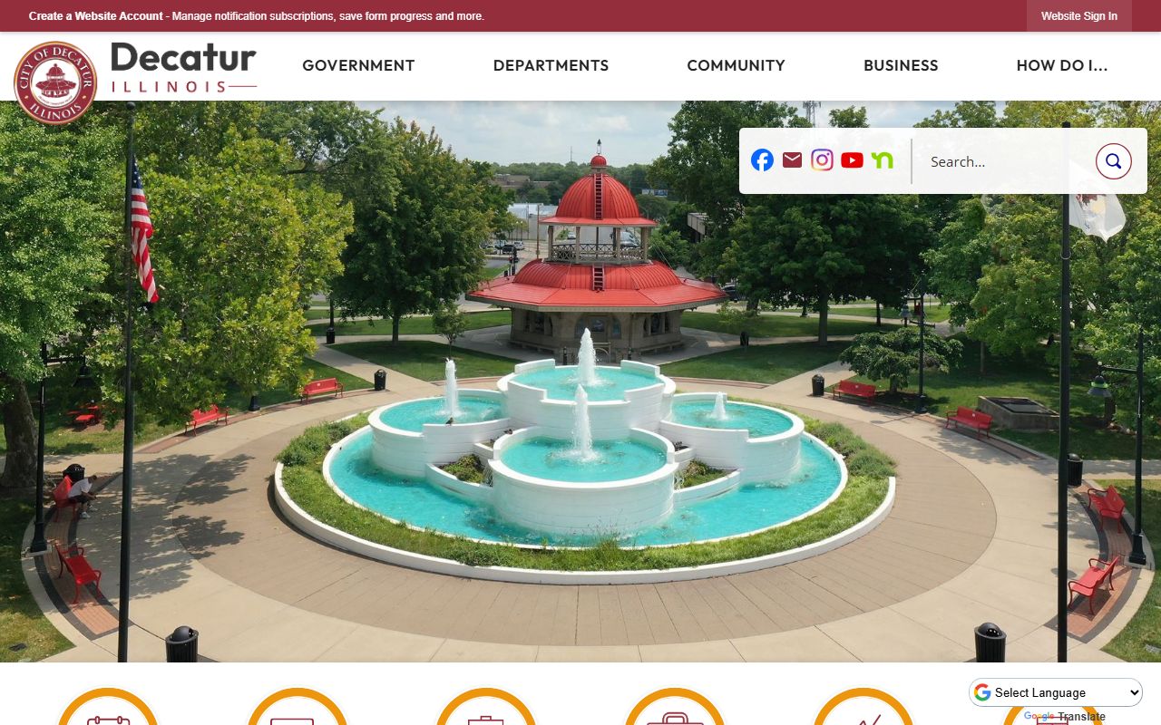 Decatur Police Department website for bench warrant and records information