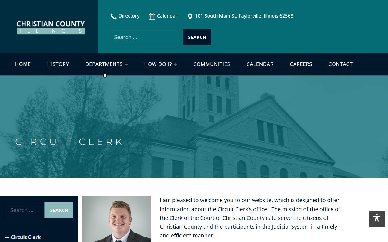 Christian County Circuit Clerk website for bench warrant records