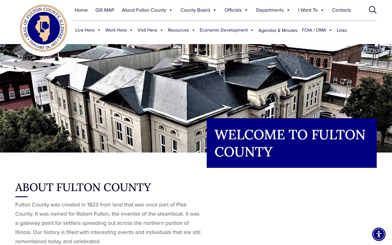 Fulton County government website with bench warrant court information