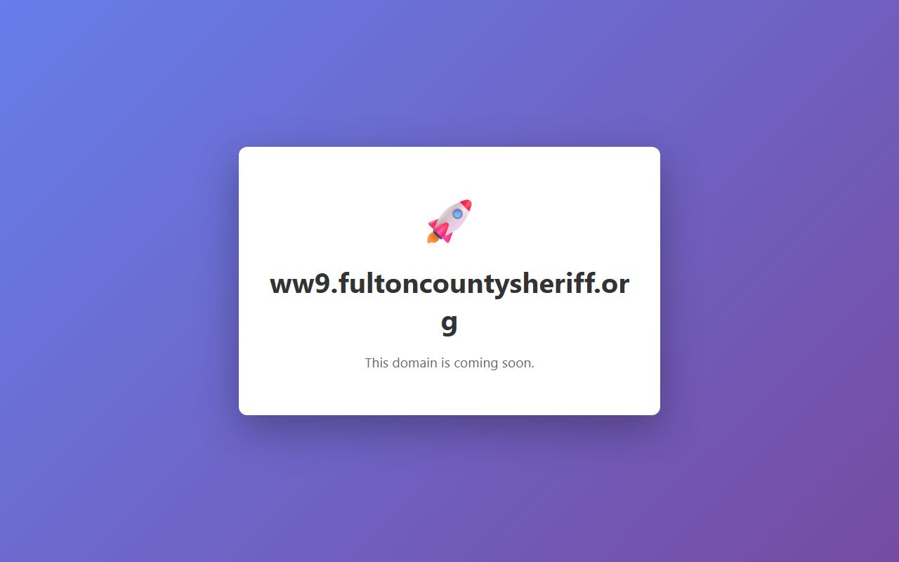 Fulton County Sheriff warrant records page for public bench warrant searches