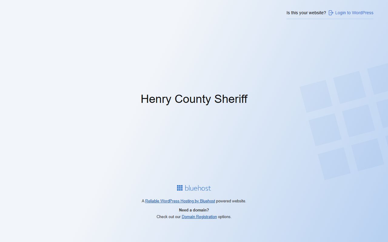 Henry County Sheriff Office website for bench warrant information