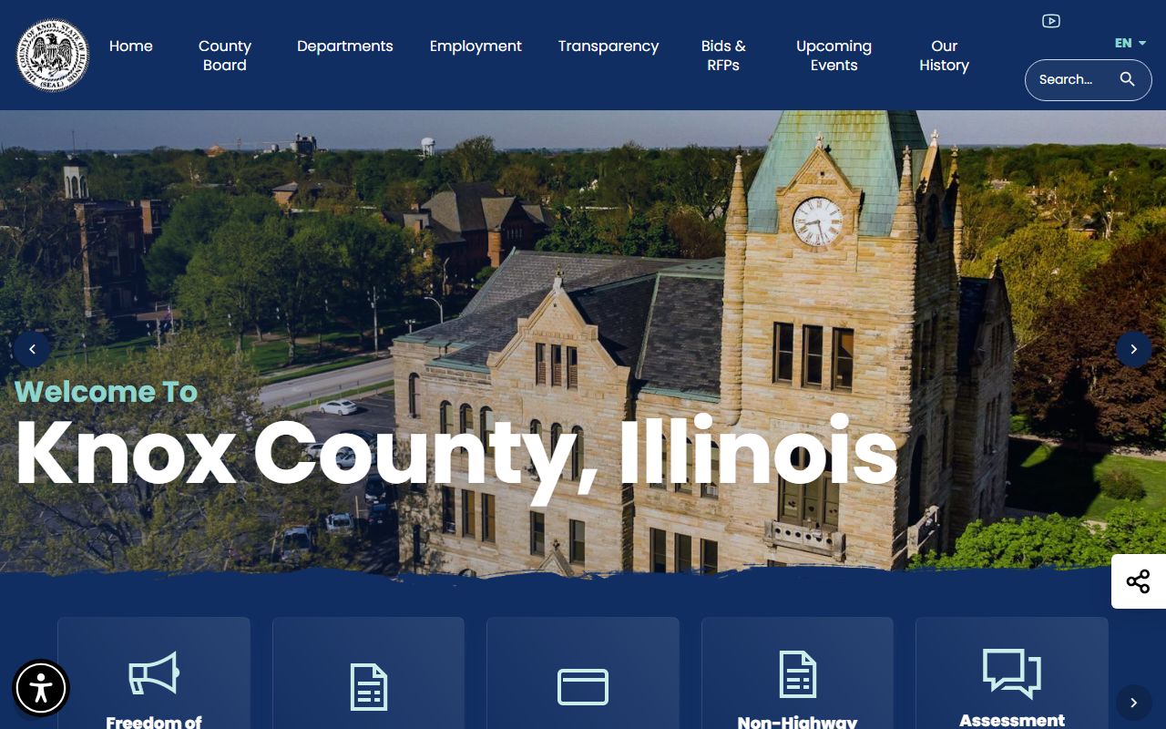 Knox County government portal for bench warrant records