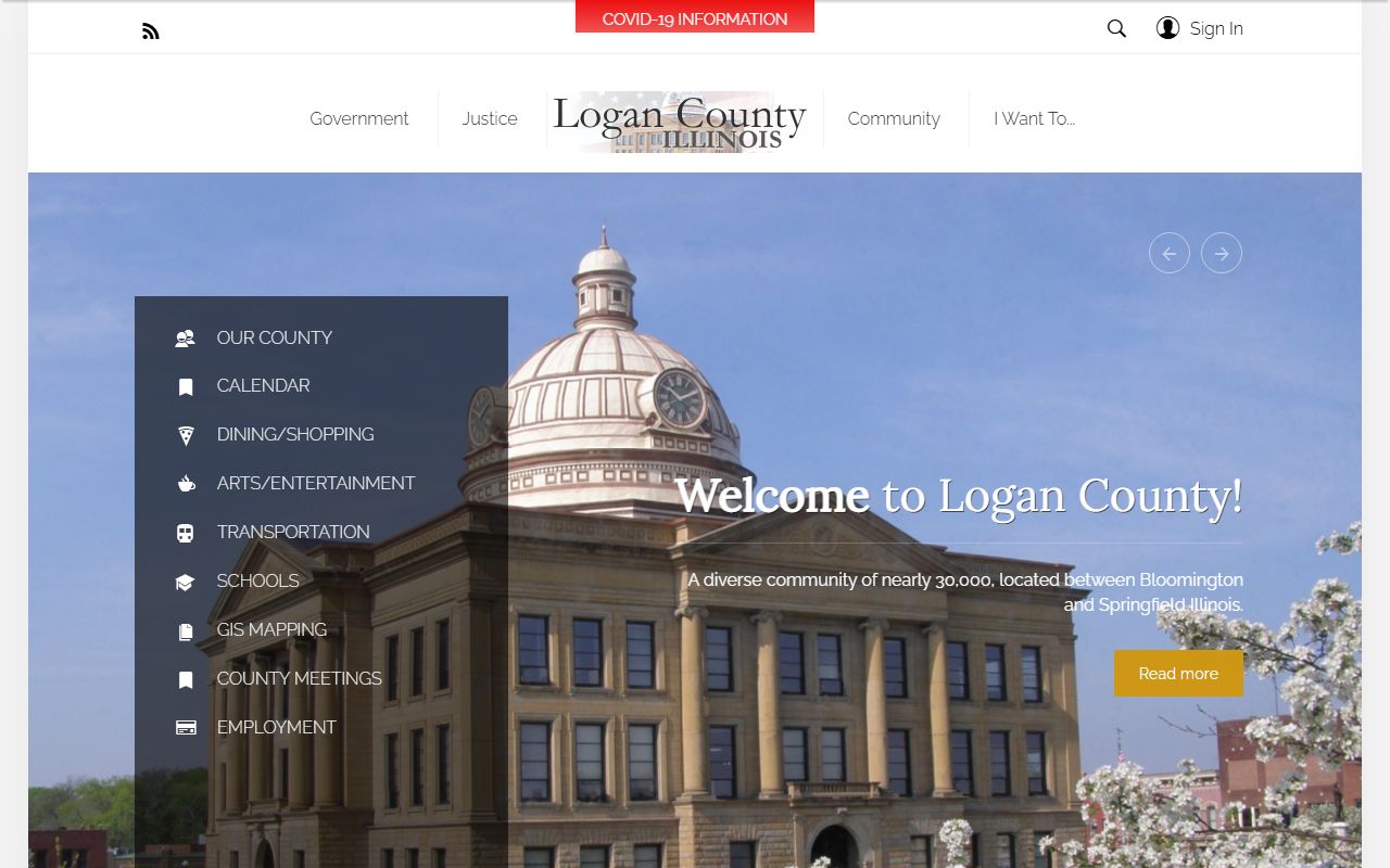 Logan County government portal for bench warrant and court information