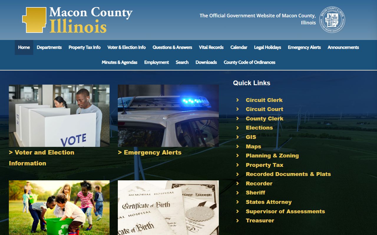 Macon County government portal for FOIA requests and public records