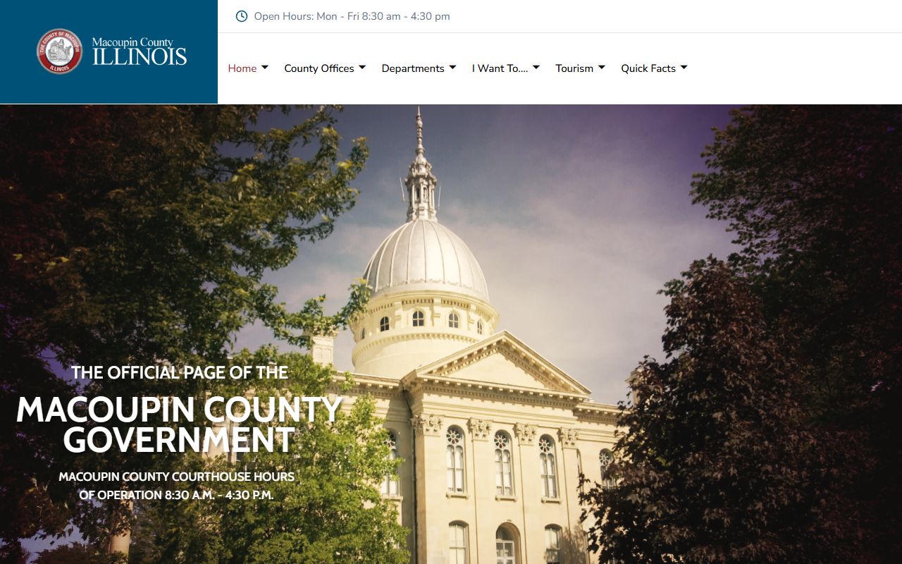 Macoupin County government website for bench warrant records