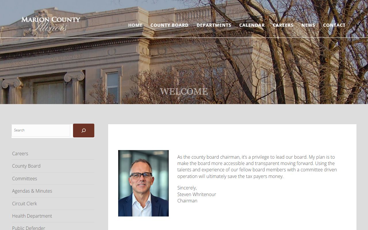 Marion County government website for bench warrant information