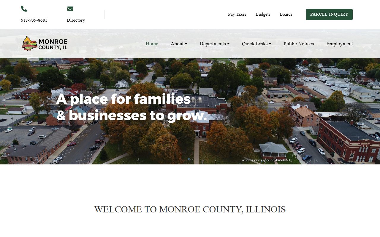 Monroe County government website for bench warrant information