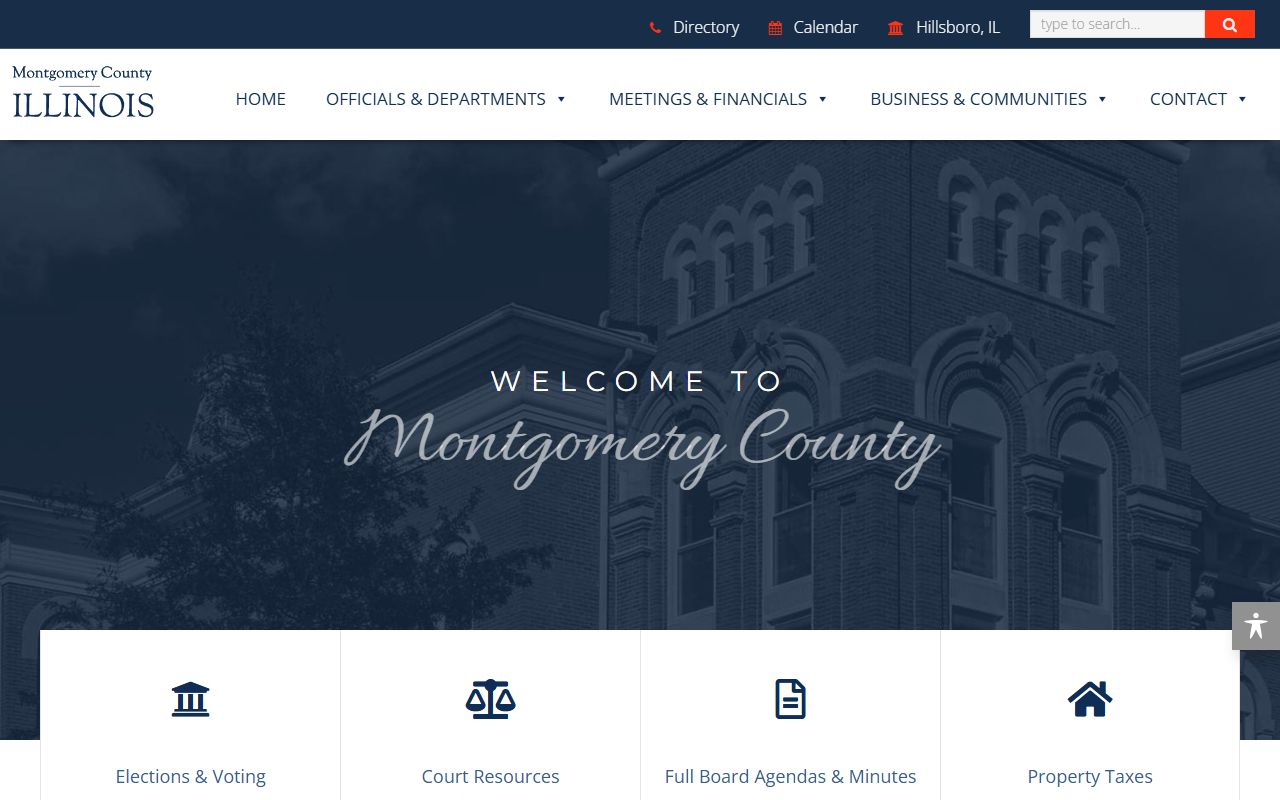 Montgomery County government portal for bench warrant information