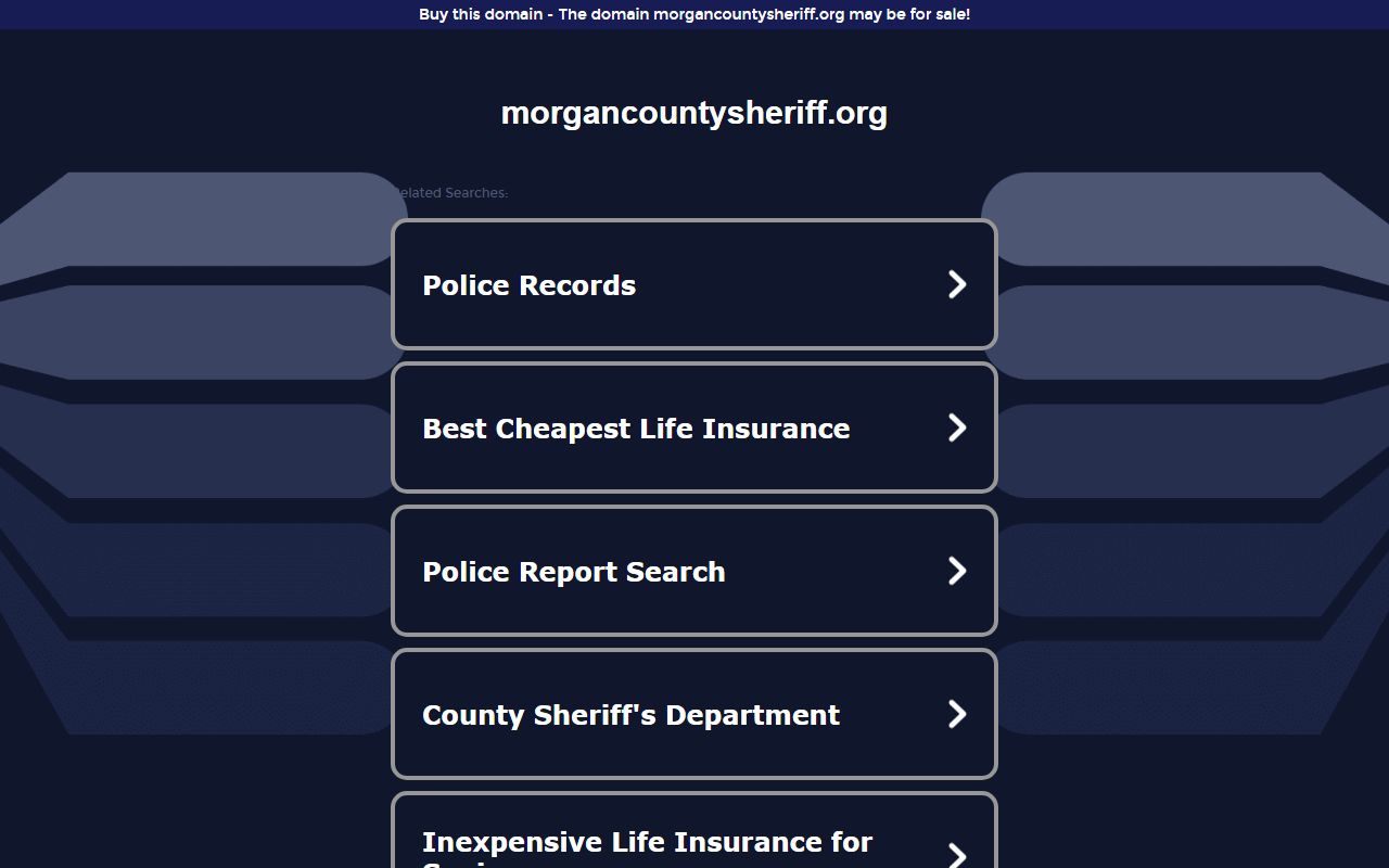Morgan County Sheriff Office website for bench warrant information