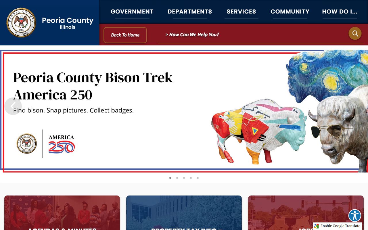 Peoria County government portal for public records and FOIA requests