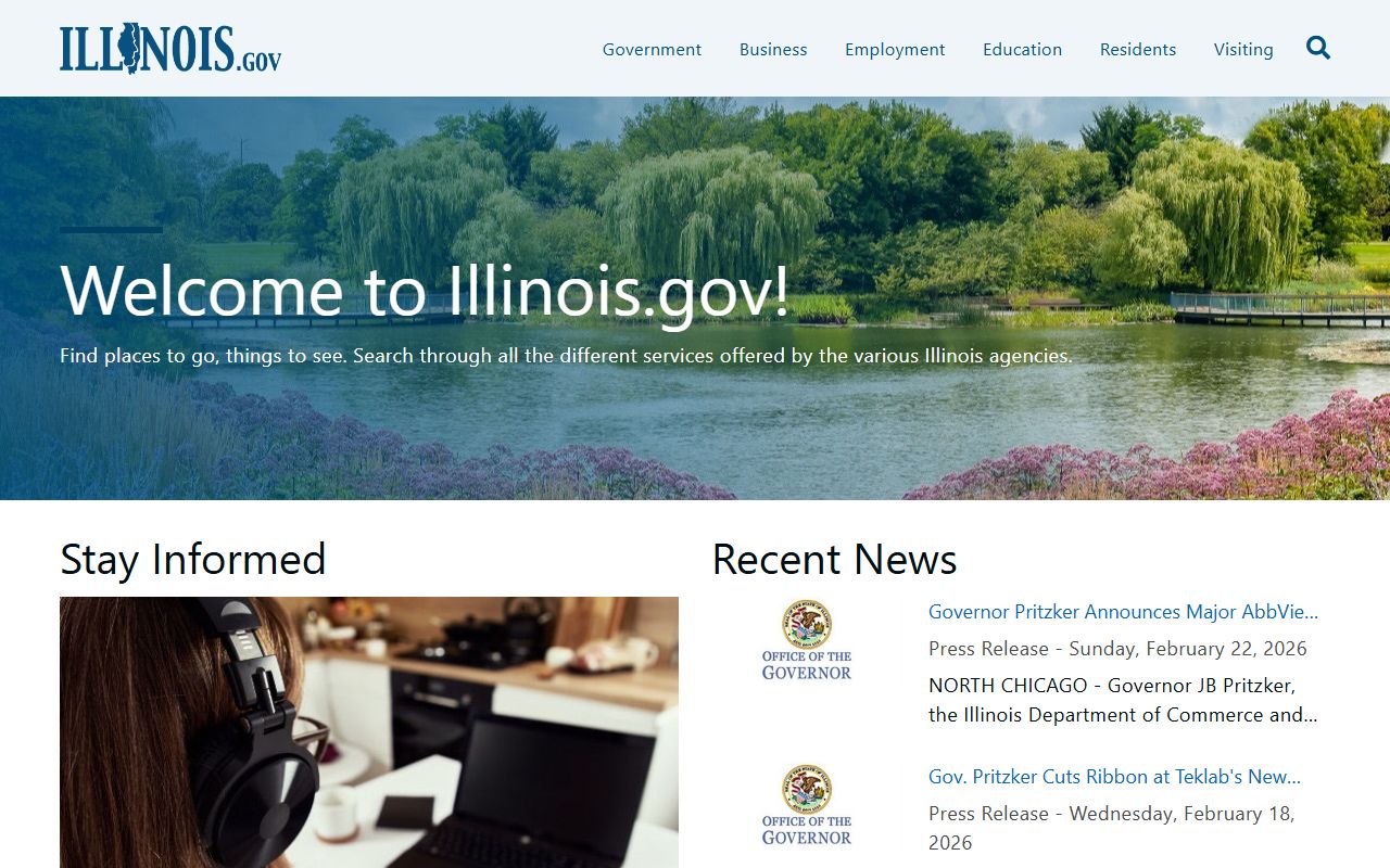 Illinois state government portal for bench warrant resources